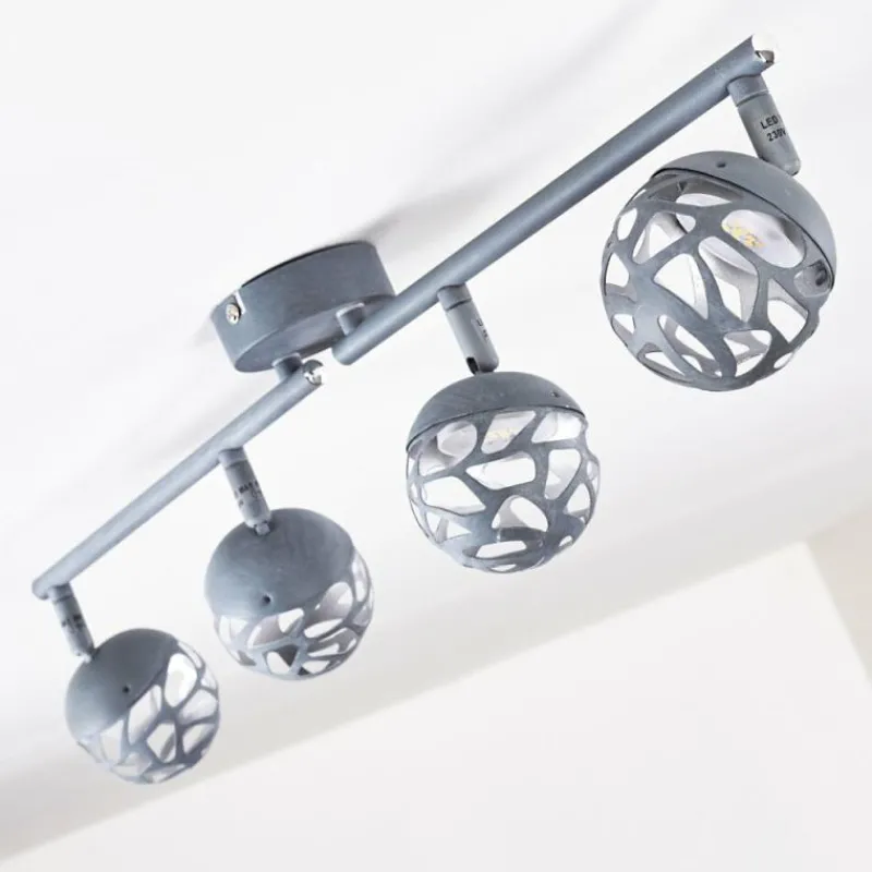 hofstein Plafonnier Covane LED Bleu, Gris, 4 lumières* Spots Et Projecteurs