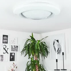 hofstein Plafonnier Cresta LED Blanc, 2 lumières, Changeur de couleurs