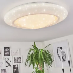 hofstein Plafonnier Cresta LED Blanc, 2 lumières, Changeur de couleurs
