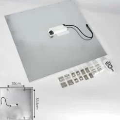 hofstein Plafonnier Crum LED Blanc, 1 lumière, Télécommandes