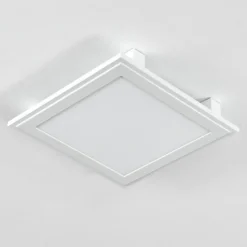 hofstein Plafonnier Crum LED Blanc, 1 lumière, Télécommandes