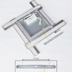 hofstein Plafonnier Cuchara LED Nickel mat, 1 lumière