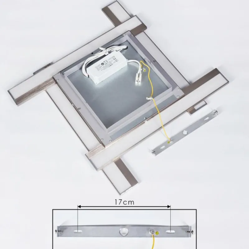 hofstein Plafonnier Cuchara LED Nickel mat, 1 lumière