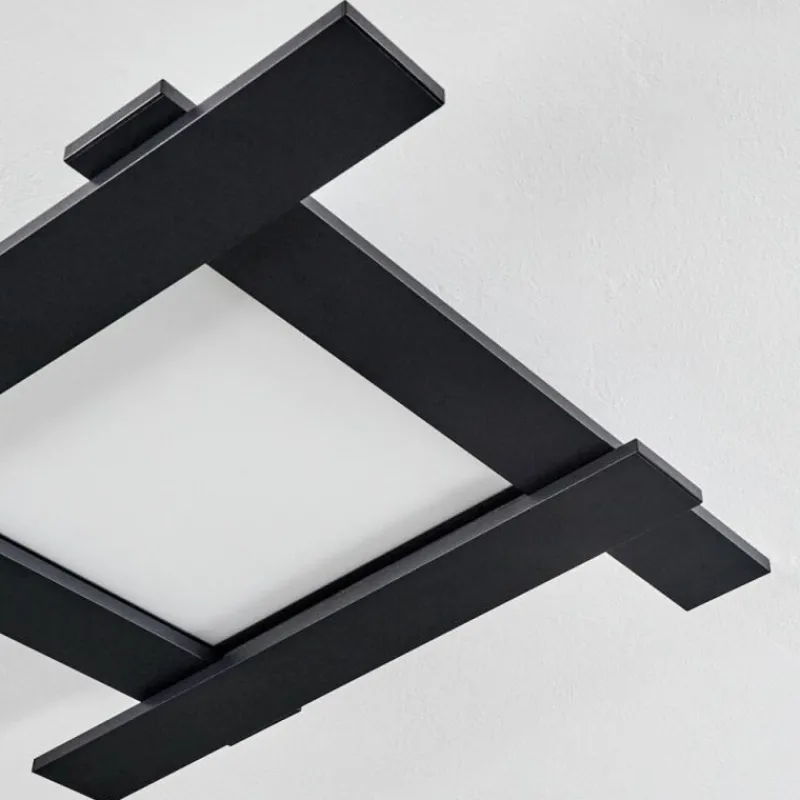 hofstein Plafonnier Cuchara LED Noir, 5 lumières