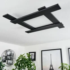 hofstein Plafonnier Cuchara LED Noir, 5 lumières