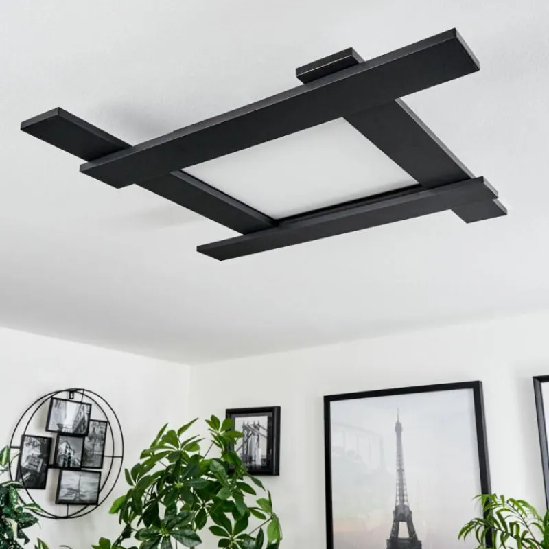 hofstein Plafonnier Cuchara LED Noir, 5 lumières