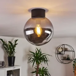 hofstein Plafonnier Cumuato Noir, 1 lumière