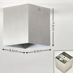 hofstein Plafonnier Curacao Argenté, 1 lumière