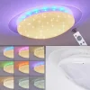 hofstein Plafonnier Cure LED Blanc, 1 lumière, Télécommandes, Changeur de couleurs