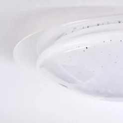 hofstein Plafonnier Cure LED Blanc, 1 lumière, Télécommandes, Changeur de couleurs