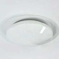 hofstein Plafonnier Cure LED Blanc, 1 lumière, Télécommandes, Changeur de couleurs