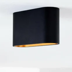 Lampes Dorées-hofstein Plafonnier Dalarna LED Noir doré, 1 lumière