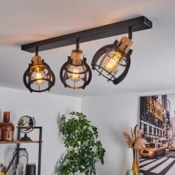 Lampes Industrielles-hofstein Plafonnier Dandin Noir, 3 lumières