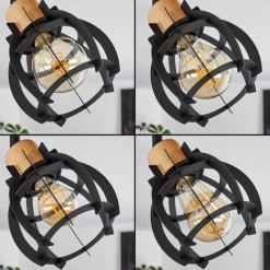 Lampes Industrielles-hofstein Plafonnier Dandin Noir, 2 lumières