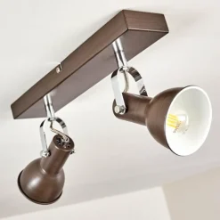 hofstein Plafonnier Danikon Brun, 2 lumières* Spots Et Projecteurs