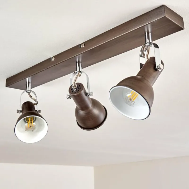 hofstein Plafonnier Danikon Brun, 3 lumières* Spots Et Projecteurs