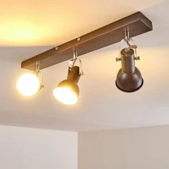 hofstein Plafonnier Danikon Brun, 3 lumières* Spots Et Projecteurs