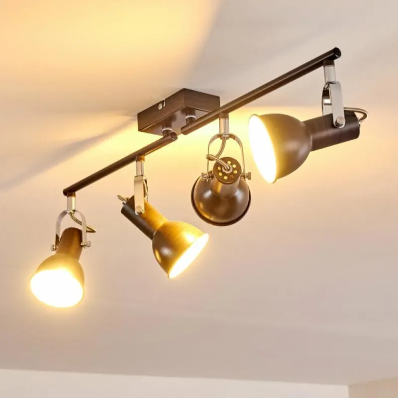 hofstein Plafonnier Danikon Brun, 4 lumières