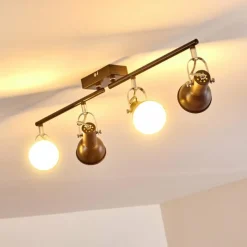 hofstein Plafonnier Danikon Brun, 4 lumières