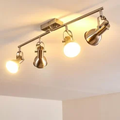 hofstein Plafonnier Danikon Nickel mat, 4 lumières* Spots Et Projecteurs