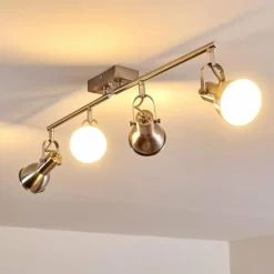 hofstein Plafonnier Danikon Nickel mat, 4 lumières* Spots Et Projecteurs