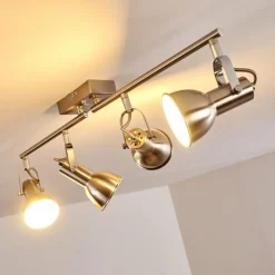 hofstein Plafonnier Danikon Nickel mat, 4 lumières* Spots Et Projecteurs