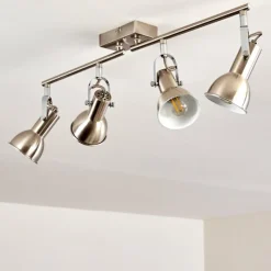 hofstein Plafonnier Danikon Nickel mat, 4 lumières* Spots Et Projecteurs