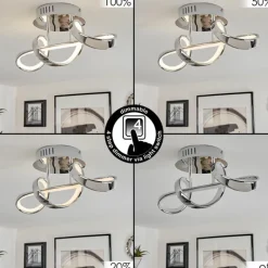 hofstein Plafonnier Dauntey LED Chrome, 1 lumière