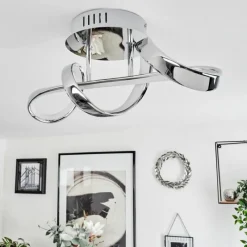 hofstein Plafonnier Dauntey LED Chrome, 1 lumière
