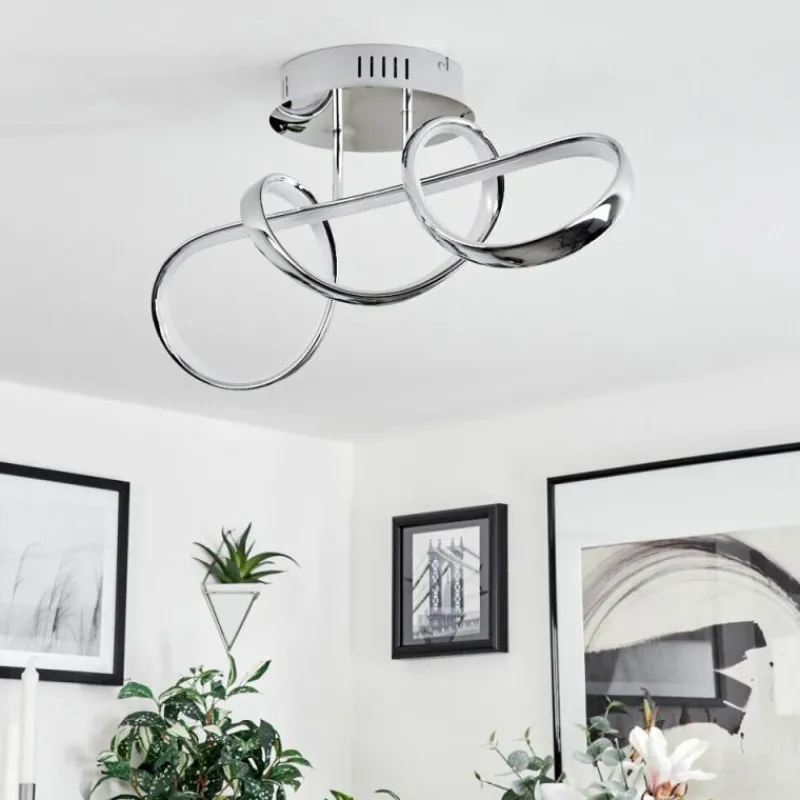 hofstein Plafonnier Dauntey LED Chrome, 1 lumière