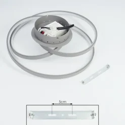 hofstein Plafonnier Demaine LED Gris, 1 lumière