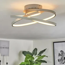 hofstein Plafonnier Demaine LED Gris, 1 lumière