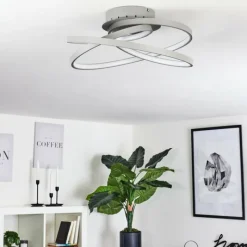 hofstein Plafonnier Demaine LED Gris, 1 lumière