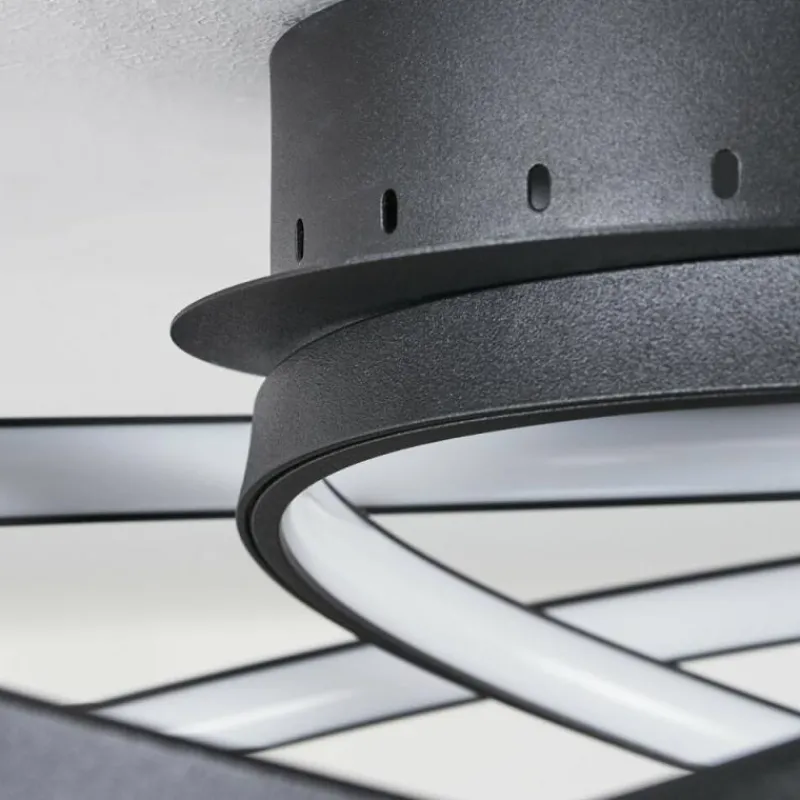 hofstein Plafonnier Demaine LED Noir, 1 lumière