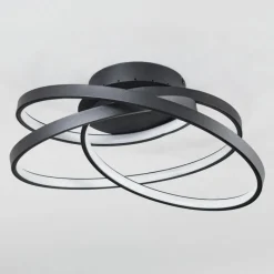 hofstein Plafonnier Demaine LED Noir, 1 lumière