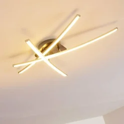 hofstein Plafonnier Deneb LED Nickel mat, 3 lumières