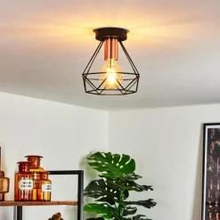 hofstein Plafonnier Denno Cuivre, Noir, 1 lumière