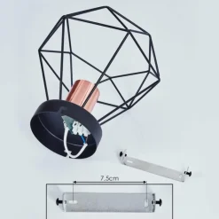 hofstein Plafonnier Denno Cuivre, Noir, 1 lumière