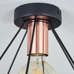 hofstein Plafonnier Denno Cuivre, Noir, 1 lumière
