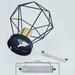 Lampes Dorées-hofstein Plafonnier Denno Or, Noir, 1 lumière