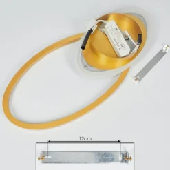 Lampes Dorées-hofstein Plafonnier Deroche LED Or, Noir, 1 lumière