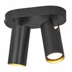 Luminaires Scandinaves-Design For The People by Nordlux Plafonnier MIMI Noir, 2 lumières