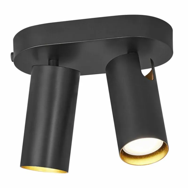 Luminaires Scandinaves-Design For The People by Nordlux Plafonnier MIMI Noir, 2 lumières