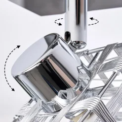 hofstein Plafonnier Desrue Chrome, Argenté, 1 lumière