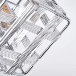 Lampes Industrielles-hofstein Plafonnier Desrue Chrome, Argenté, 3 lumières