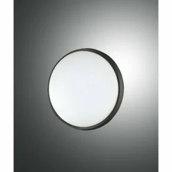 Luminaires Fabas Luce Plafonnier d'extérieur Fabas Luce Olly LED Noir, 1 lumière