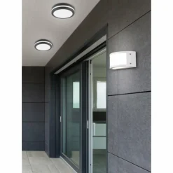Luminaires Rustiques-Luminaires Reality Plafonnier d'extérieur Reality KENDAL LED Anthracite, 1 lumière