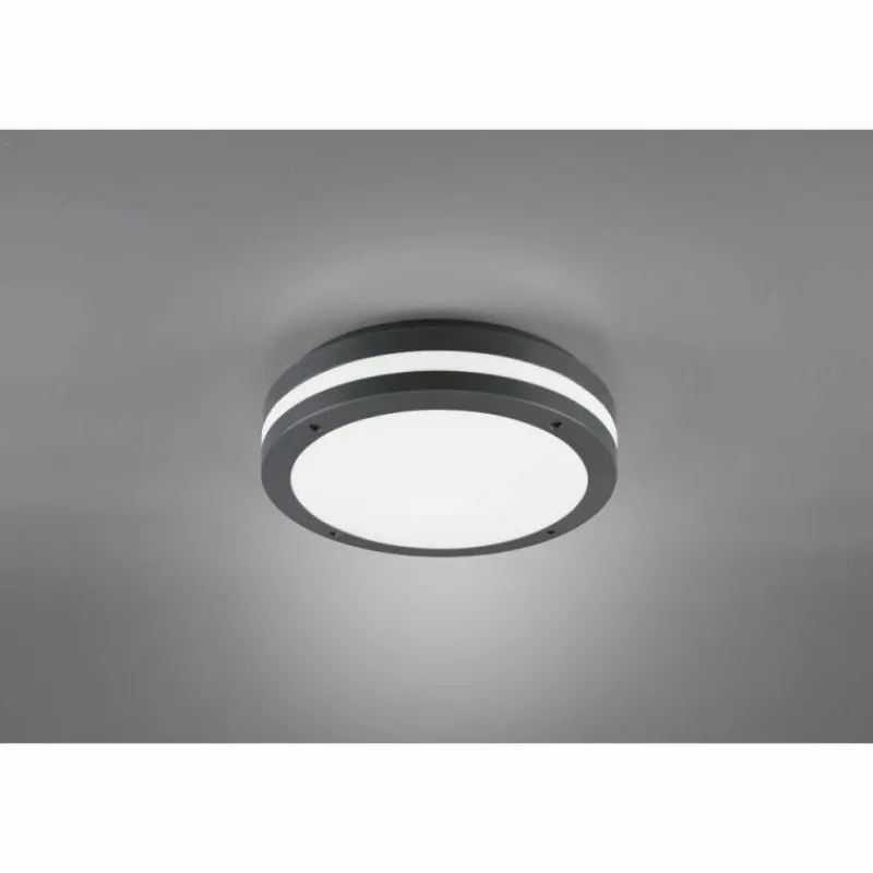 Luminaires Rustiques-Luminaires Reality Plafonnier d'extérieur Reality KENDAL LED Anthracite, 1 lumière