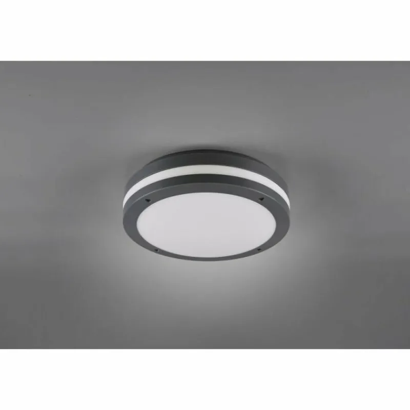 Luminaires Rustiques-Luminaires Reality Plafonnier d'extérieur Reality KENDAL LED Anthracite, 1 lumière