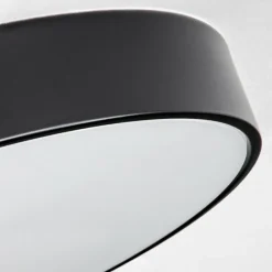 hofstein Plafonnier Diagonal LED Noir, 1 lumière, Télécommandes